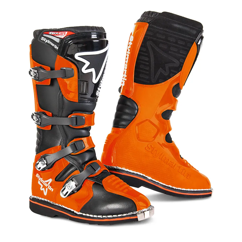 Motocross Boots Stylmartin Gear MX Orange