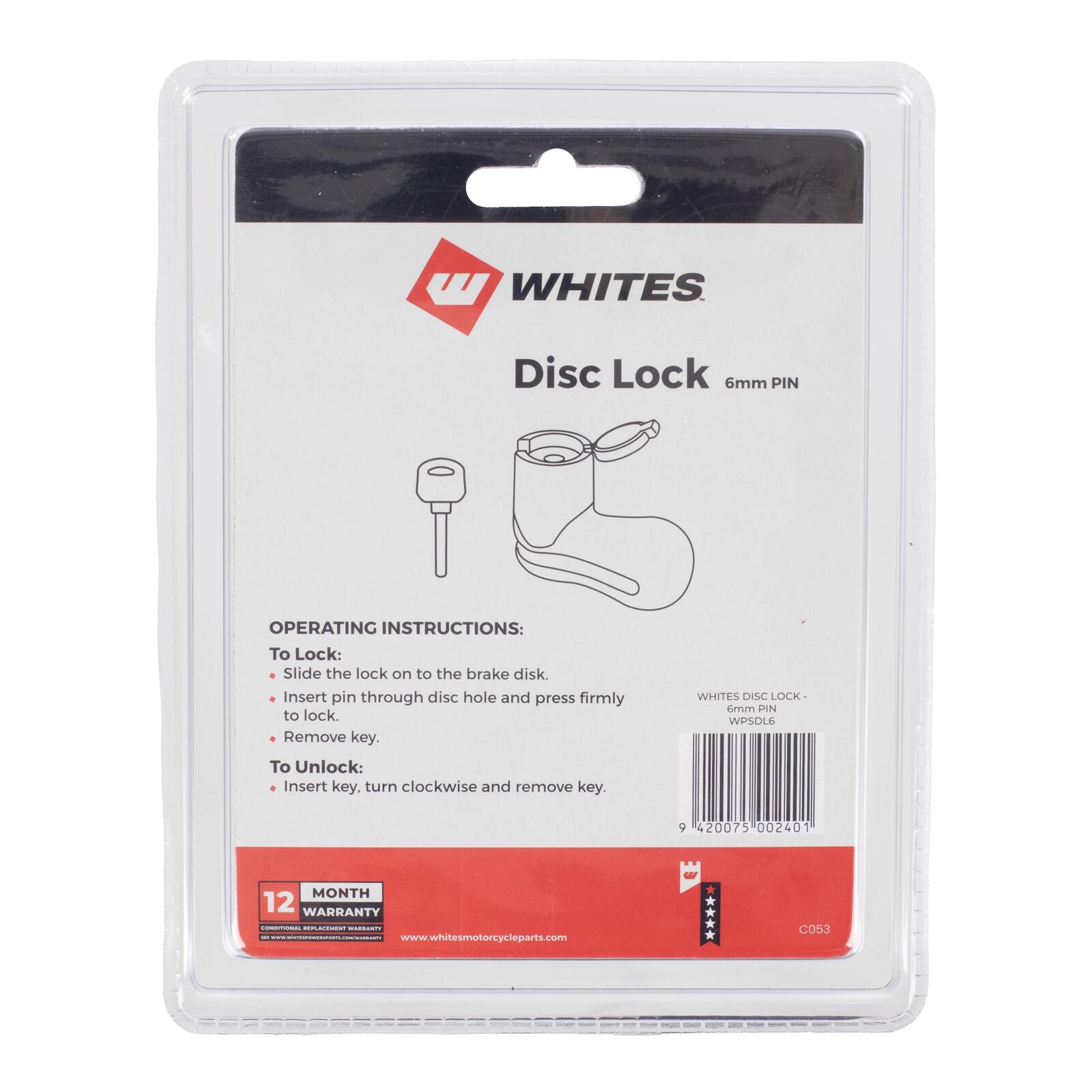 WMP Disc Lock 6mm Pin With Disc Lock Reminder - Image 10