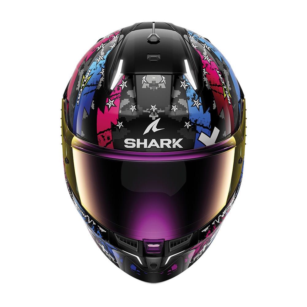 Shark Skwal i3 Hellcat Road Helmet Black/Chrome/Blue - Image 3