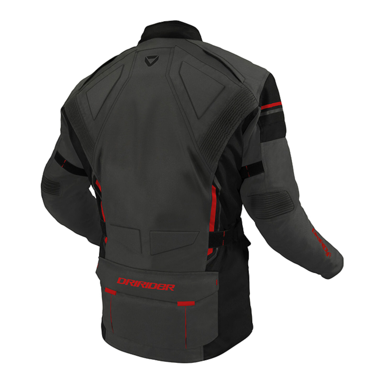 Dririder Compass 4 Road Jacket - Grey / Red - Image 2