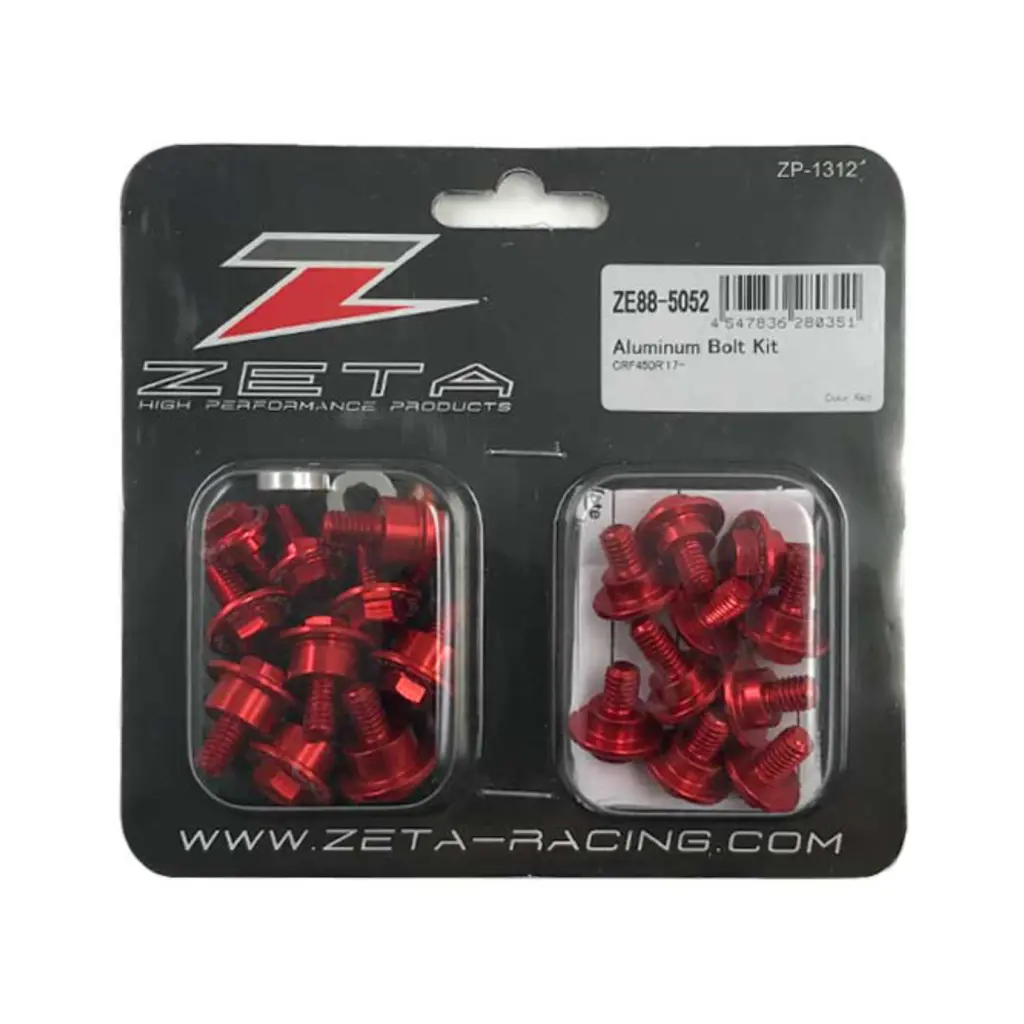 ZETA ALUMINUM BOLT SET FOR PLASTICS CRF250R'18-, CRF450R'17-