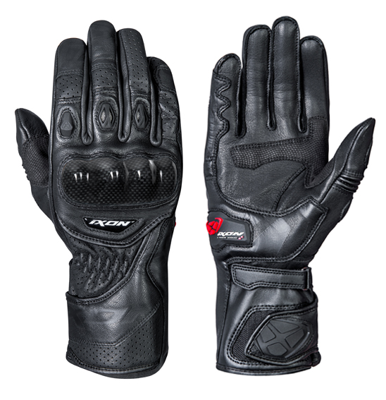 Ixon RS CIRCUIT-R Sport Leather Road Gloves Black - Image 1