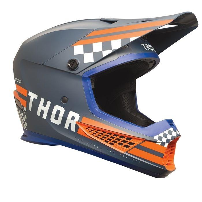 Thor Sector 2 Combat Motocross Helmet Midnight/Orange - Image 1