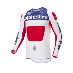Alpinestars Techstar Limited Edition Red Bud Motocross Jersey Bright Red/White/Blue - Image 1