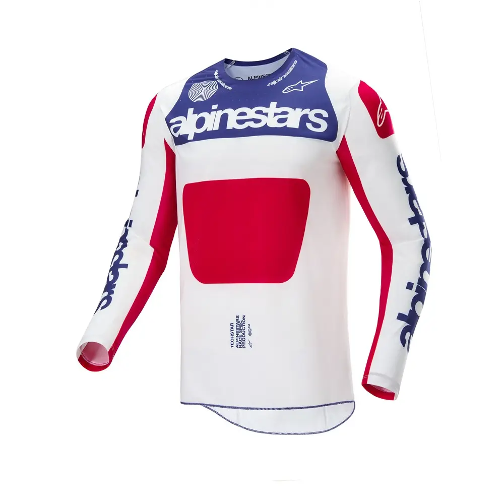 Alpinestars Techstar Limited Edition Red Bud Motocross Jersey Bright Red/White/Blue