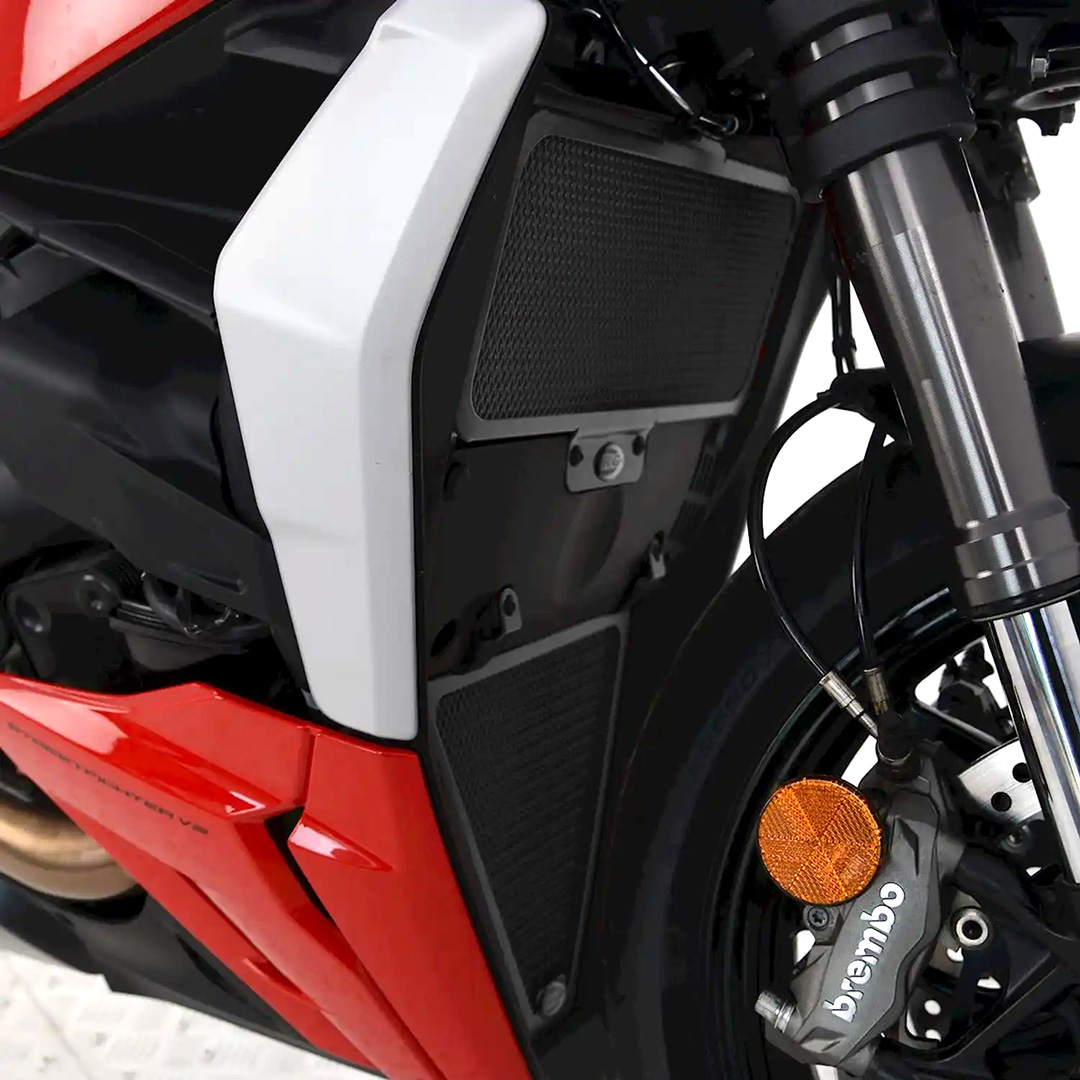 Radiator Guard 2 piece Ducati S/fighter V2 2022 Black R&G - Image 1