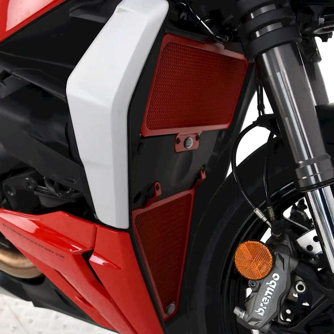 Radiator Guard 2 piece Ducati S/fighter V2 2022 Red R&G - Image 1