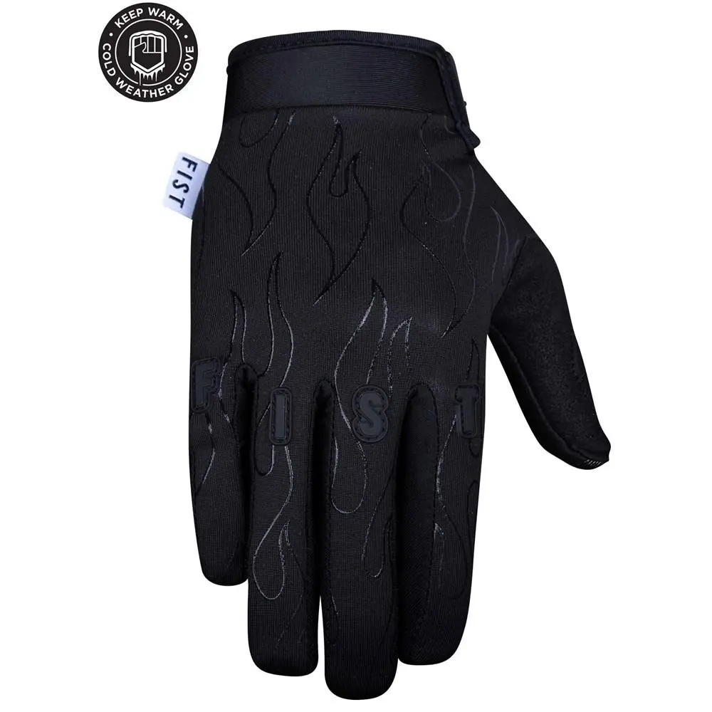 Fist Flame Frosty Fingers Cold Weather Gloves Youth Black
