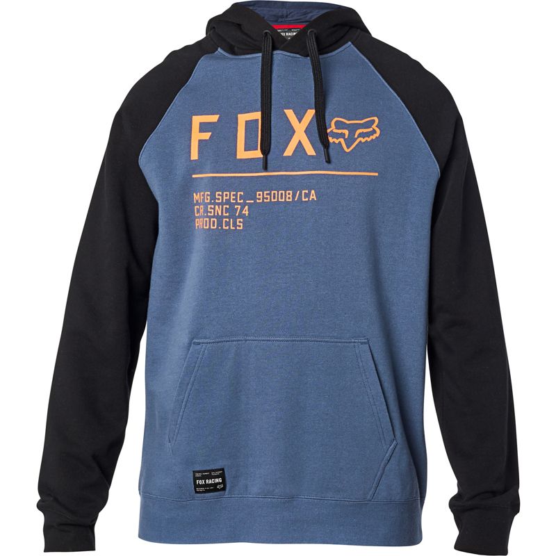 Hoodie Fox Non Stop Raglan Pullover Blue Steel - Image 1