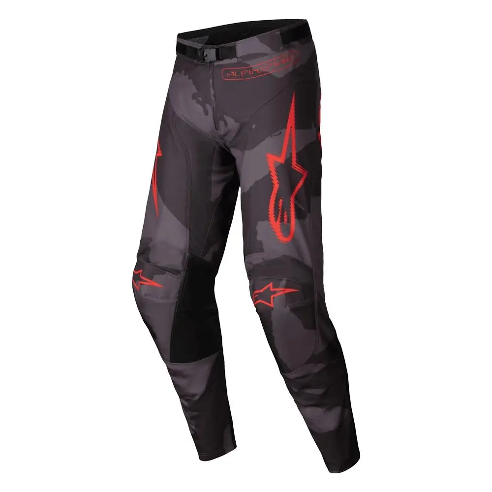 Alpinestars Racer Hollow Motocross Pants Grey Camo/Orange Fluro