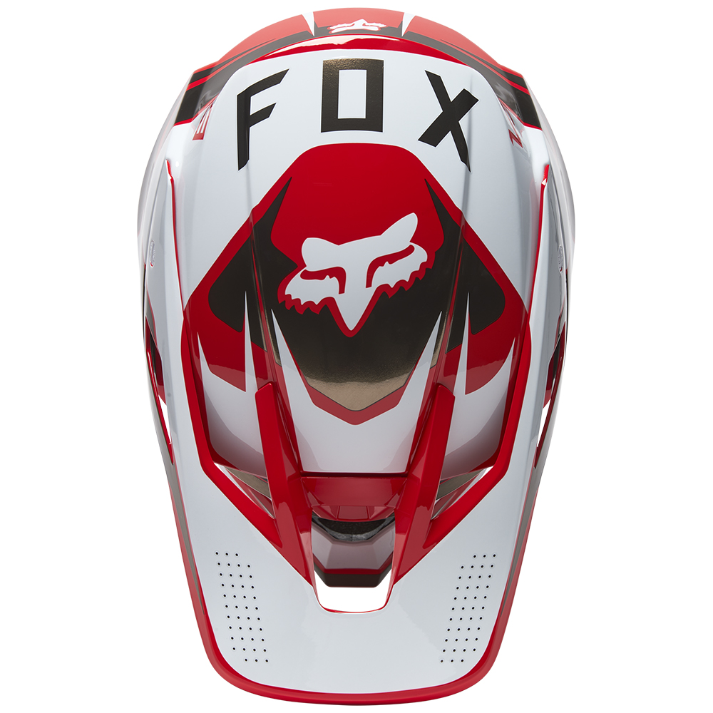 Fox V3 RS Mirer Red Motocross Helmet - Image 3