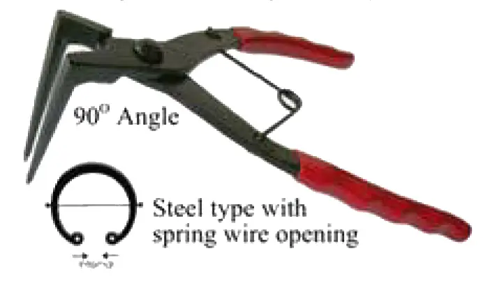CIRCLIP PULLERS 90 DEGREE 50mm DEEP