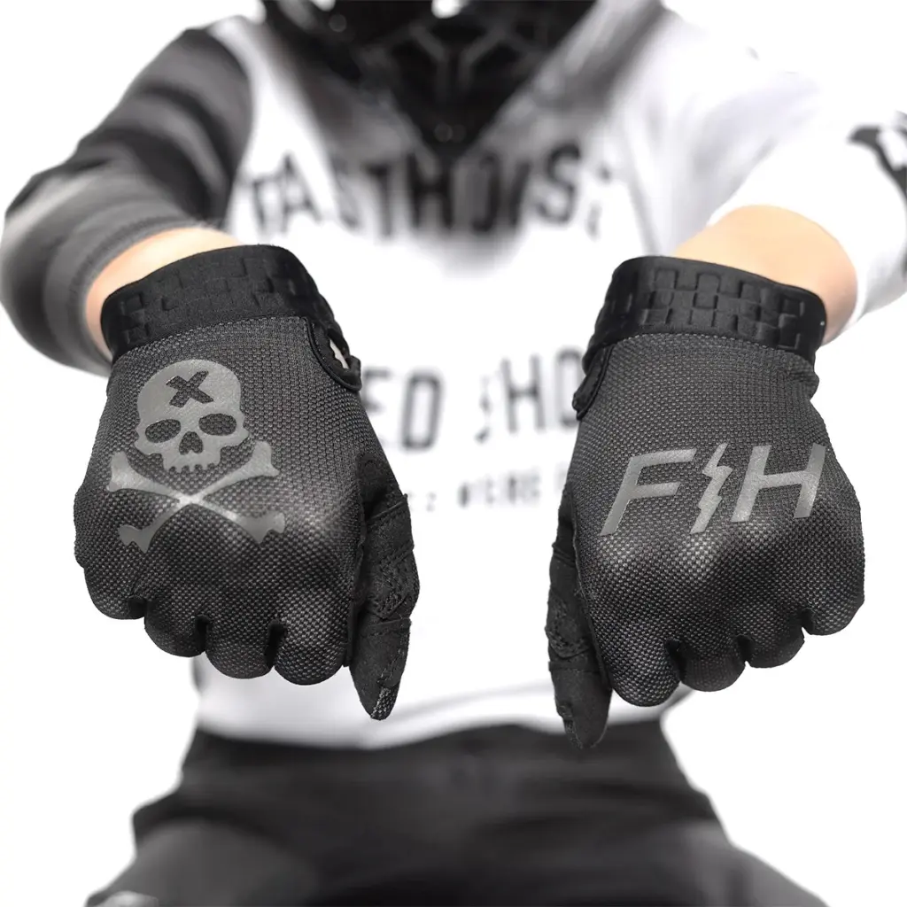 Fasthouse Youth Vapor Reaper Motocross Gloves Black