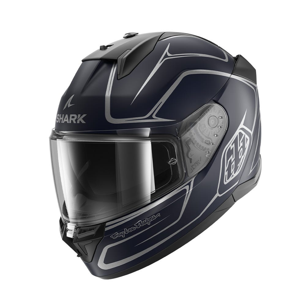 SHARK D-SKWAL 3  Drone Troy Lee Designs Road Helmet Blue/Silver - Image 1