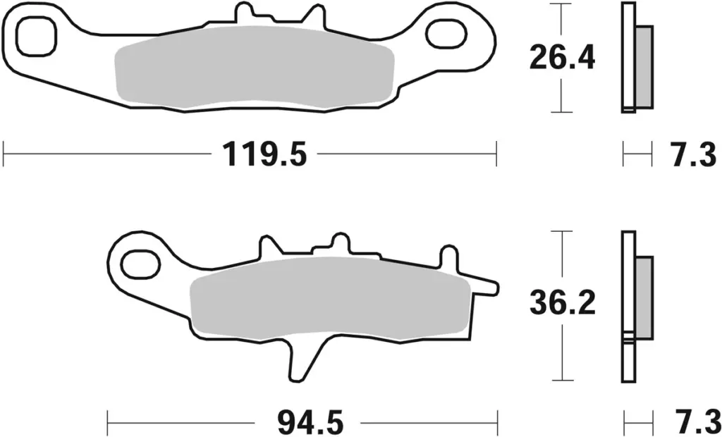 SBS 726RSI Front/Rear Brake Pads