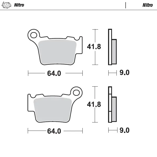 BRAKE PADS REAR MOTO MASTER NITRO GAS GAS HUSABERG HUSQVARNA KTM SHERCO