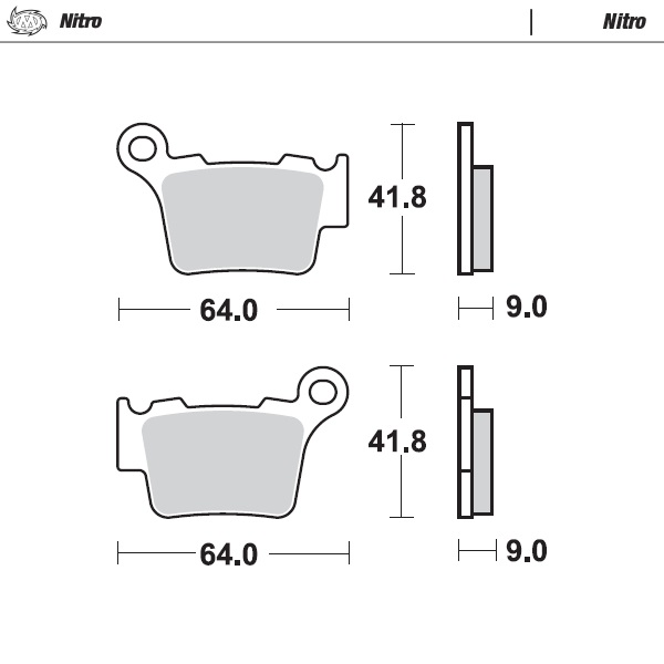 BRAKE PADS REAR MOTO MASTER NITRO GAS GAS HUSABERG HUSQVARNA KTM SHERCO - Image 1