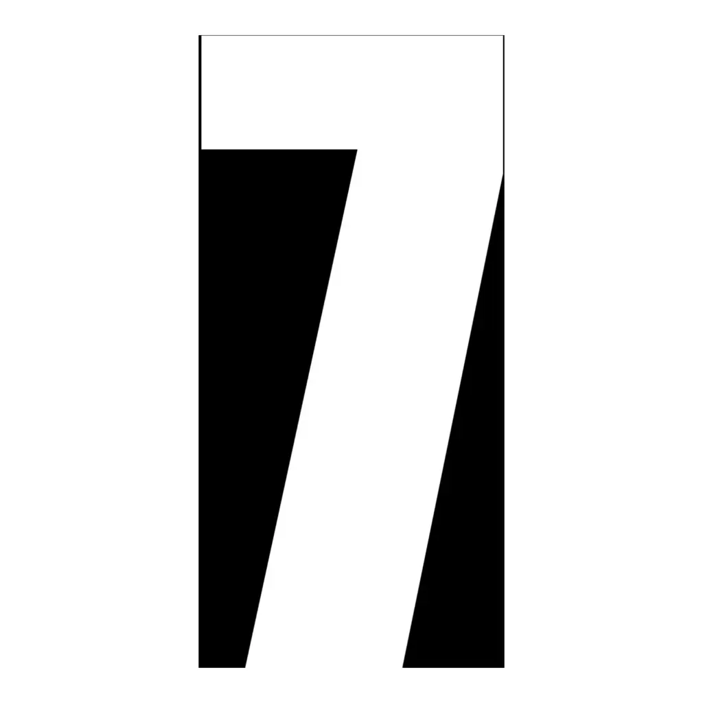 MOTION STD NUMBERS MX2 WHITE "7" 3PCS