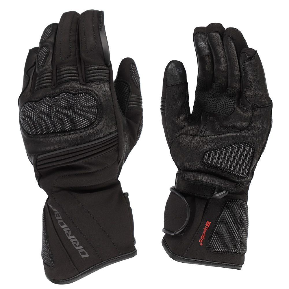 L Hurricane Mens Gloves Black Dririder - Image 1