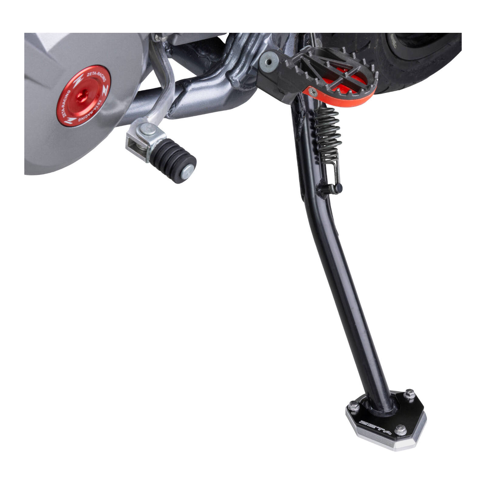 Zeta Side Stand Extender Black/Silver Suzuki DR-Z400S/SM '00- - Image 2