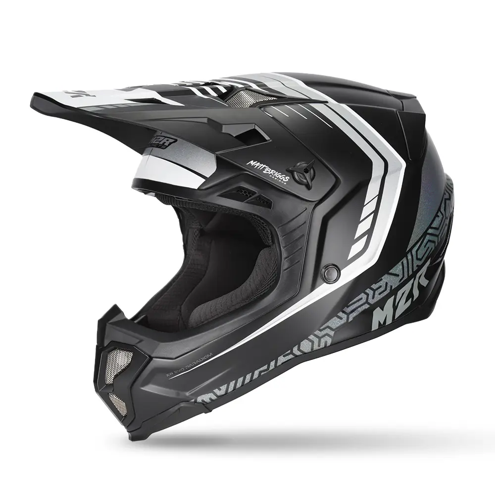 M2R X4 EVO Paradigm PC-5F Motocross Helmet Black/Grey