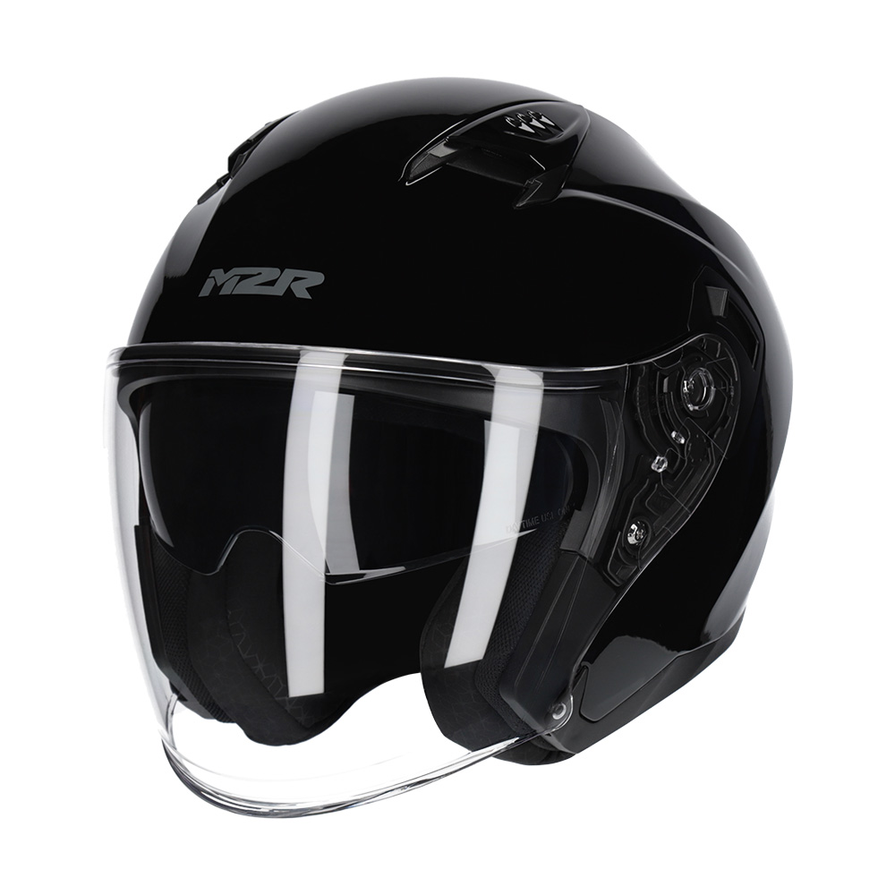 M2R Orbit Open Face Helmet Black - Image 1