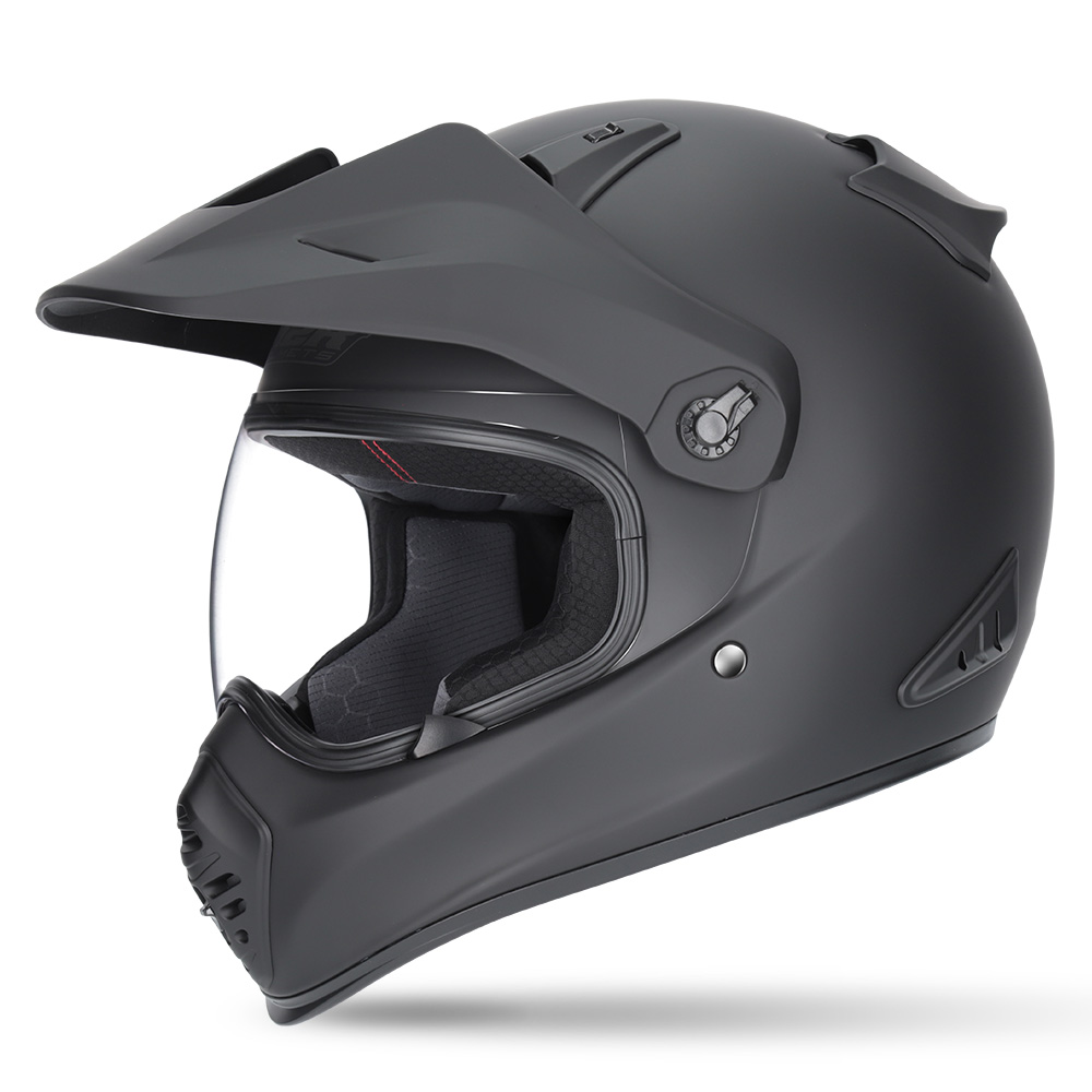 M2R ADV Lite Adventure Helmet Matte Black - Image 1