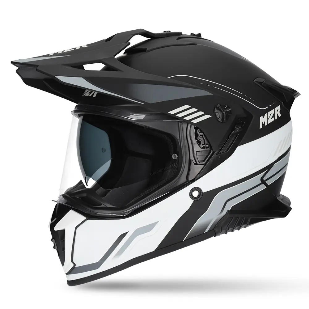 M2R Navigator Venture PC-5F Adventure Helmet Black/White