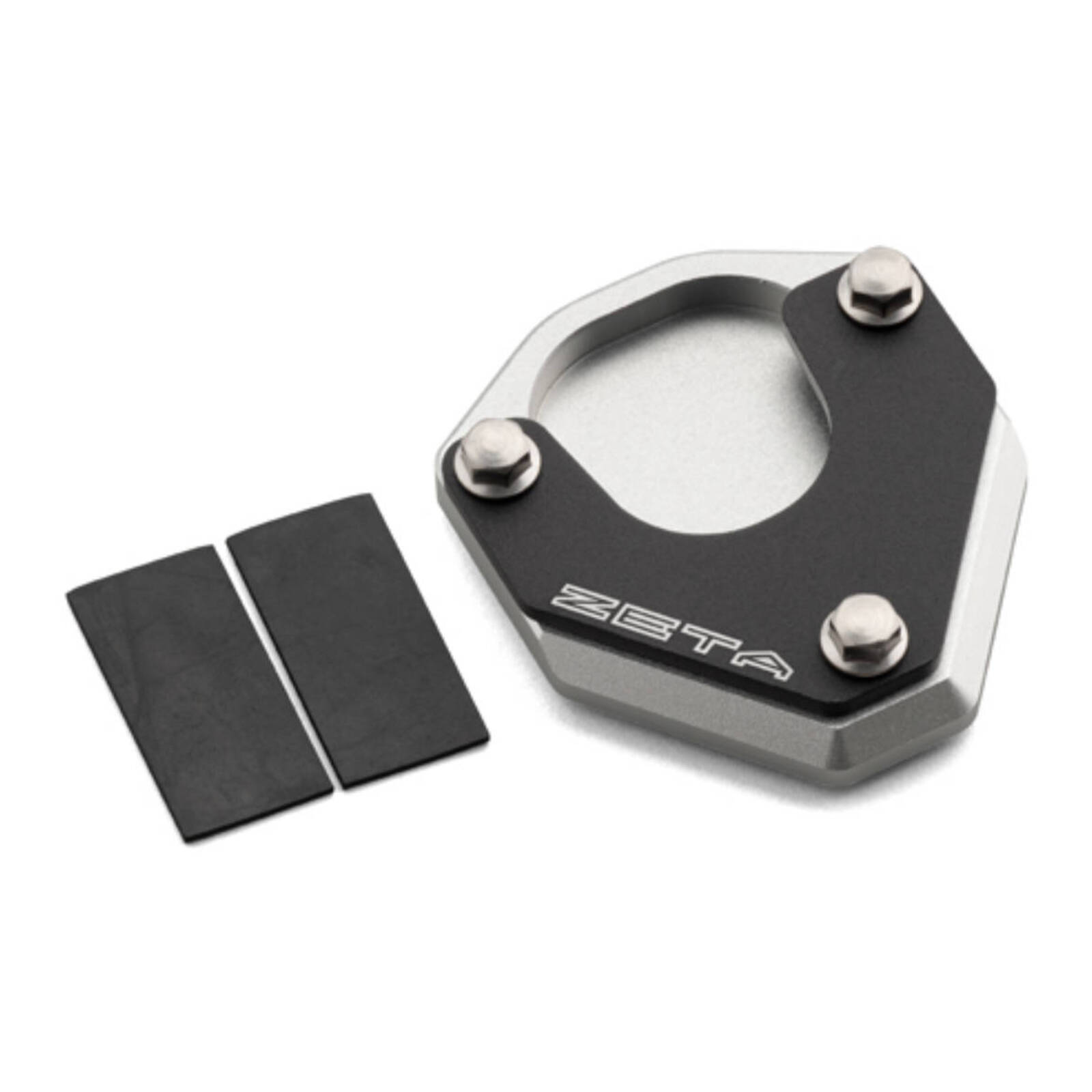 Zeta Side Stand Extender Black/Silver Suzuki DR-Z400S/SM '00- - Image 1