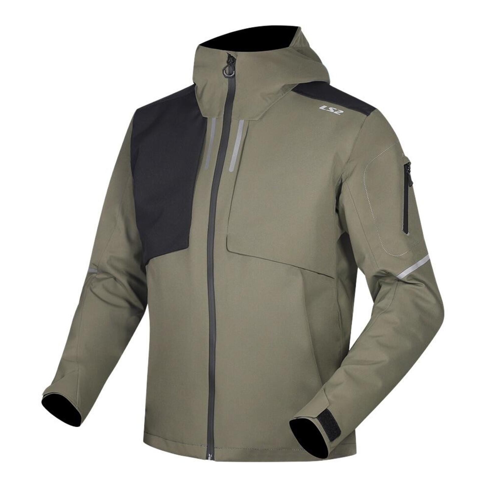 LS2 Axel Mens Jacket - Green/Black (L) - Image 1