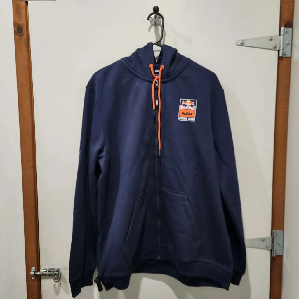 KTM Redbull Back Print Zip Hoodie Navy Marked