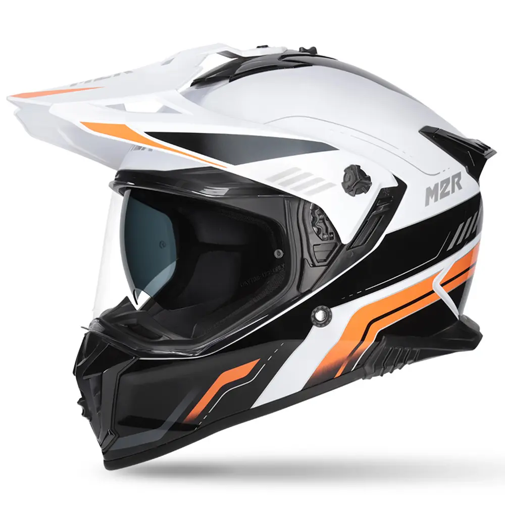 M2R Navigator Venture PC-8 Adventure Helmet White/Black/Orange