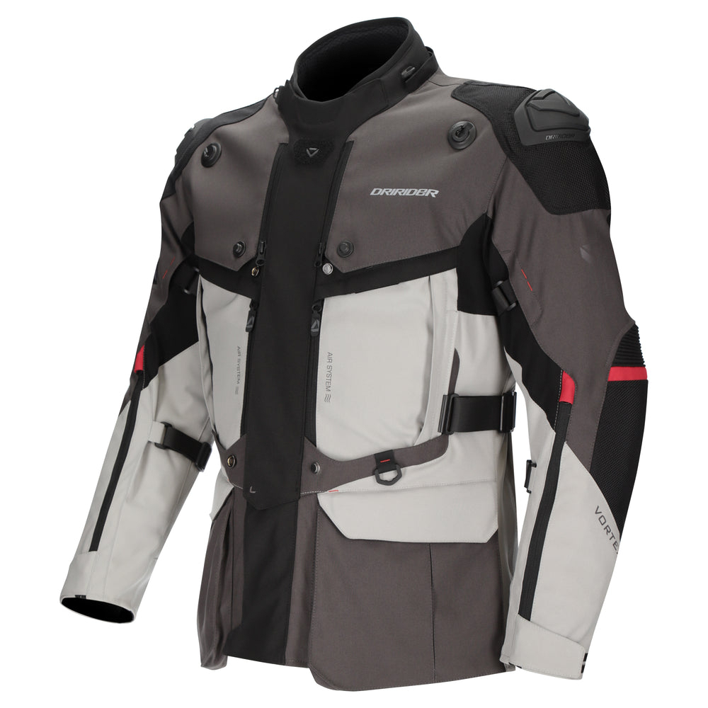 S Vortex ADV III Mens Jacket Gry/Lt Gry/Blk Dririder - Image 1