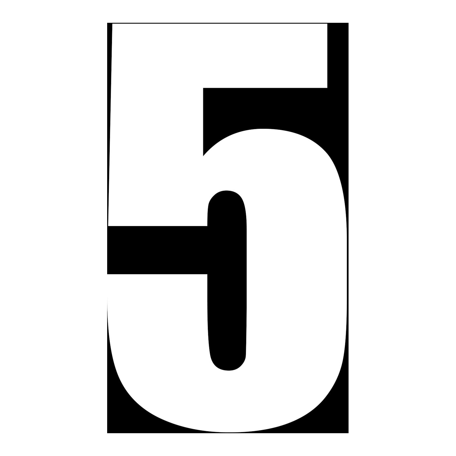 MOTION STD NUMBERS MX2 WHITE "5" 3PCS - Image 3