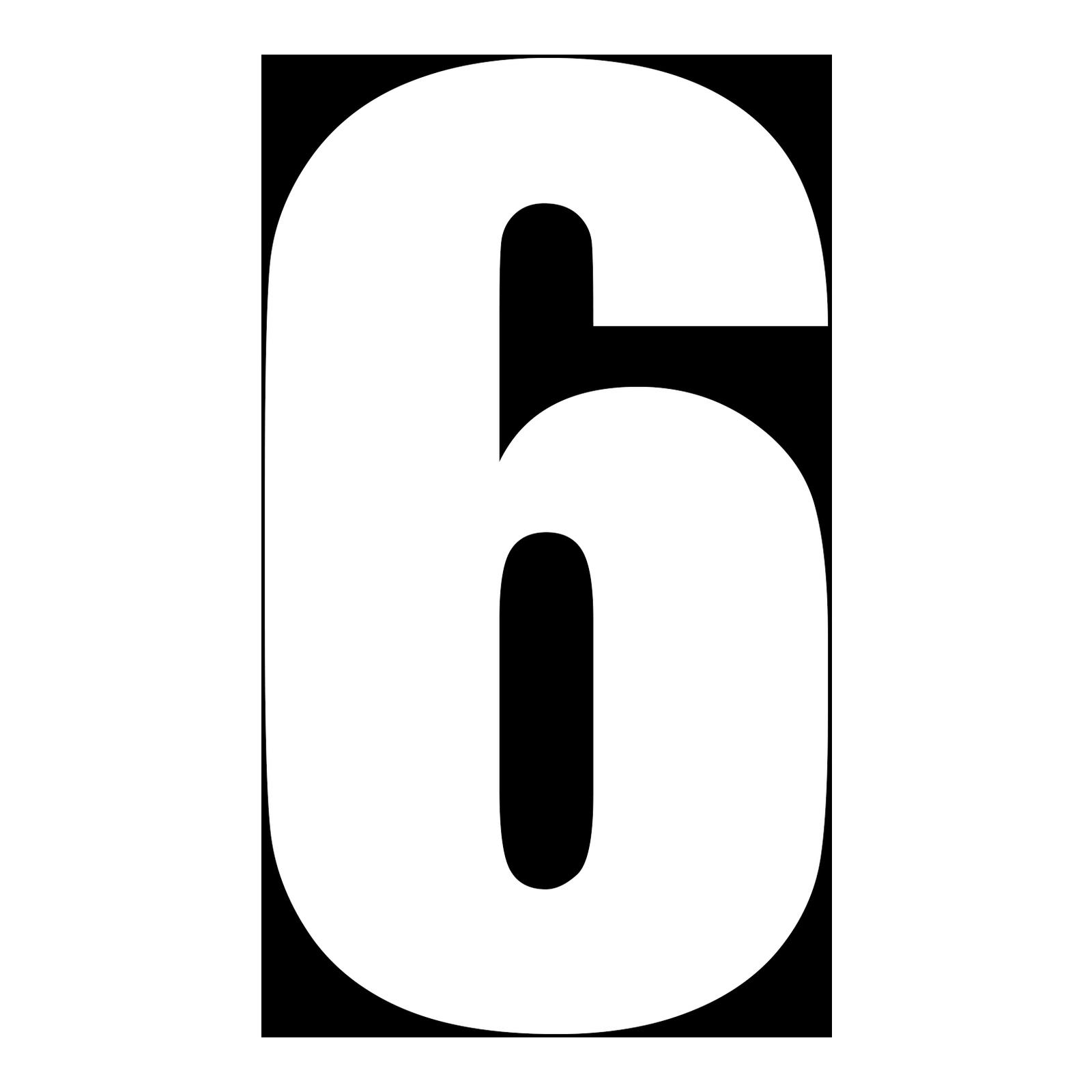MOTION STD NUMBERS MX2 WHITE "6" 3PCS - Image 3