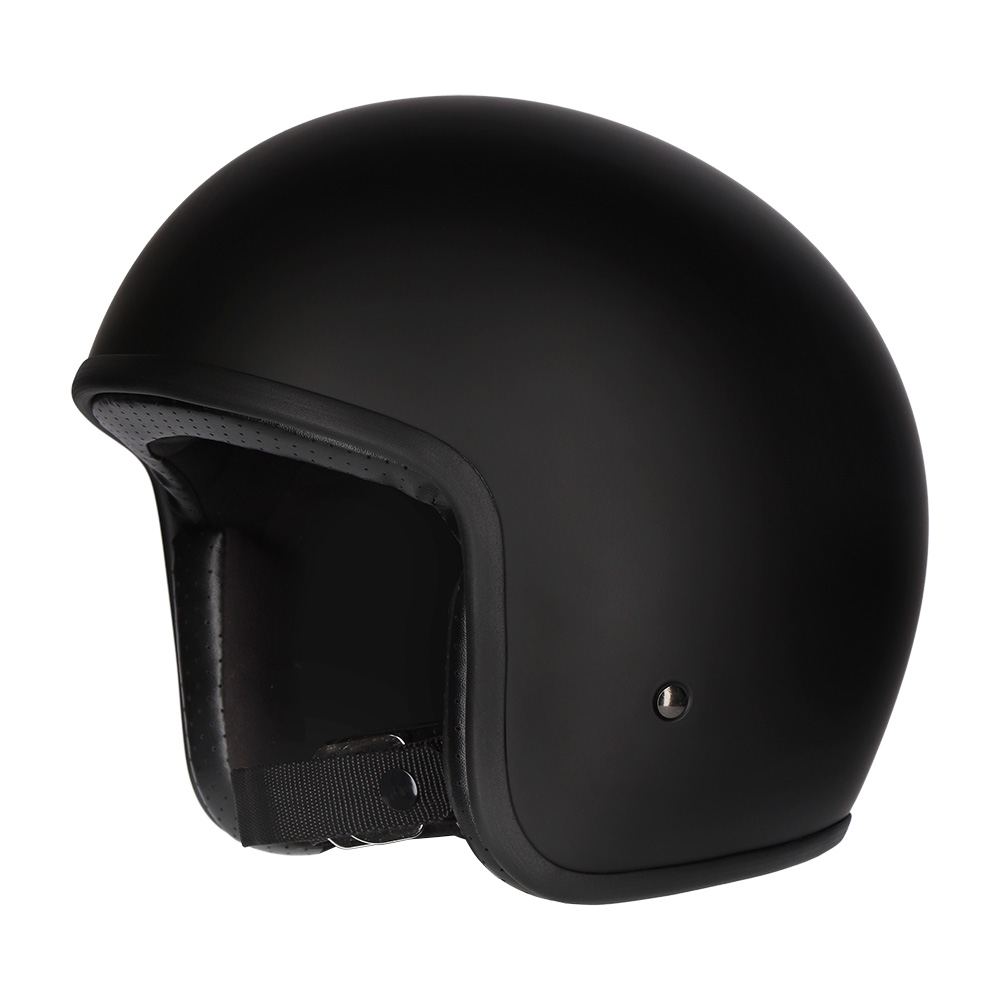 M2R Prime Open Face Helmet Matte Black - Image 1