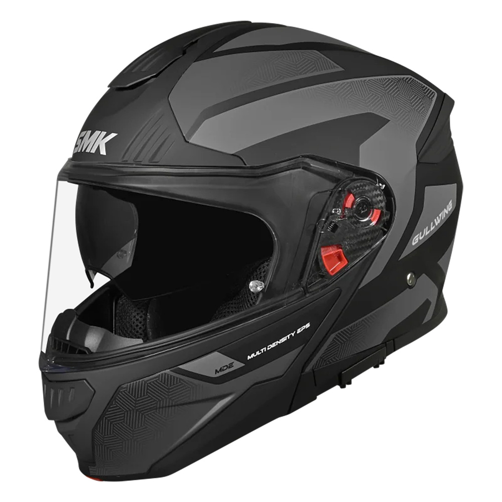 SMK Gullwing Systems Flip-Front Helmet Sonic Matte Black/Grey - Image 1