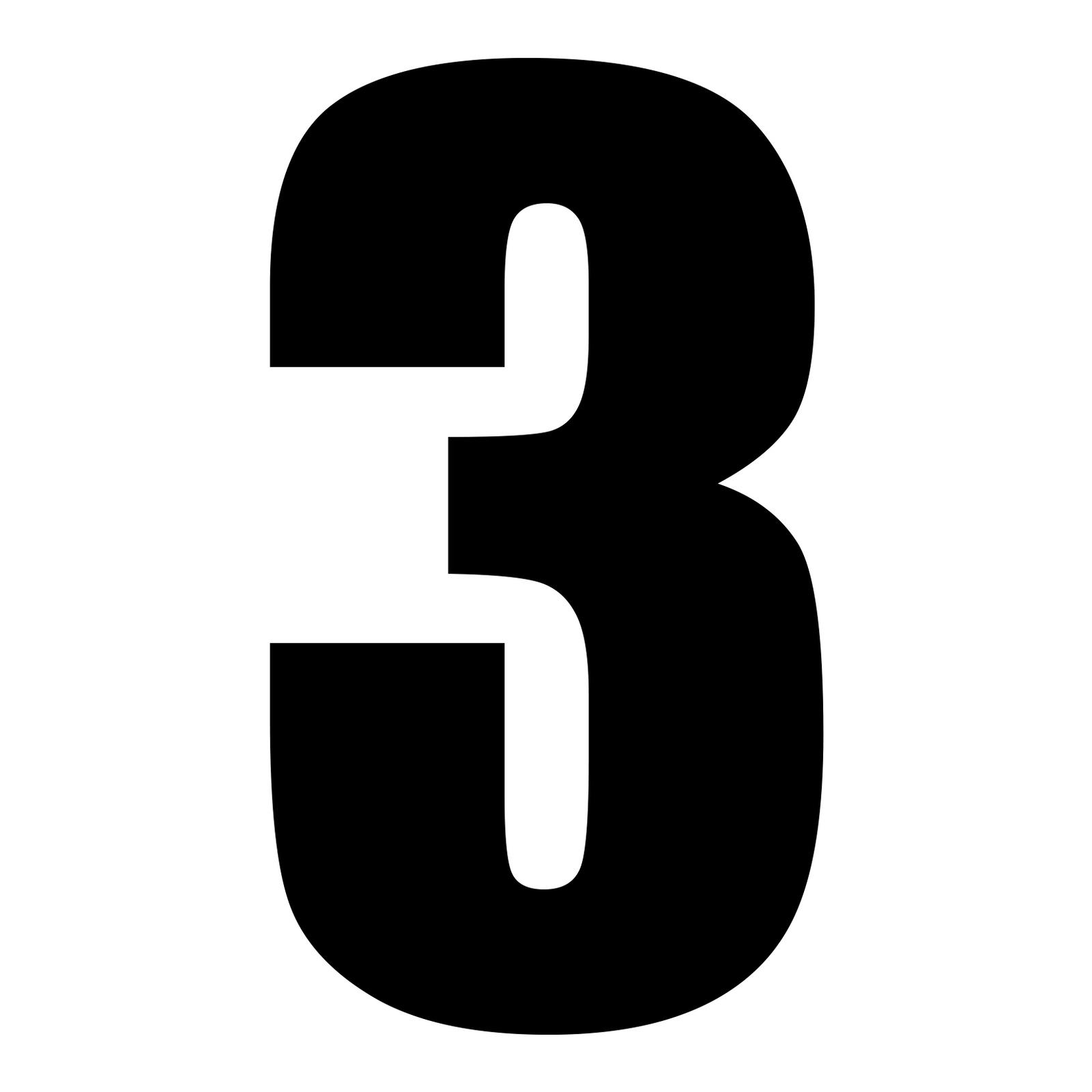 MOTION STD NUMBERS MX2 BLACK "3" 3PCS - Image 3
