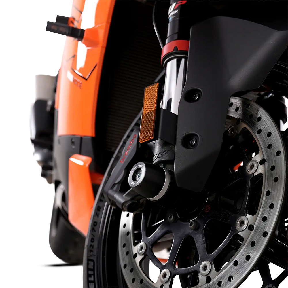 APEX Fork Protectors for KTM 990 RC R 26- Black R&G - Image 1