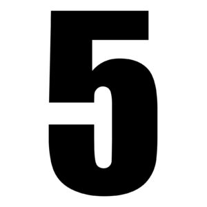 MOTION STD NUMBERS MX2 BLACK "5" 3PCS - Image 3