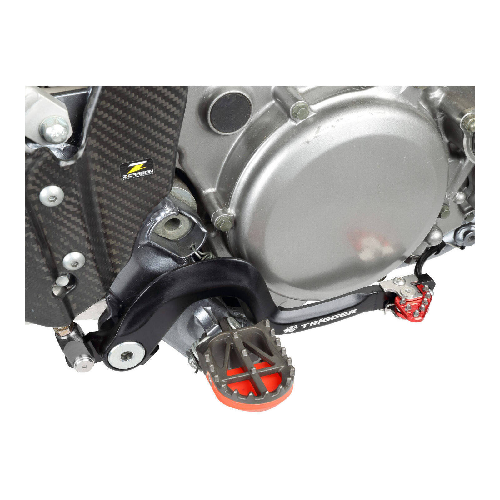 Zeta Trigger Brake Pedal Suzuki DRZ400/SM Red - Image 4
