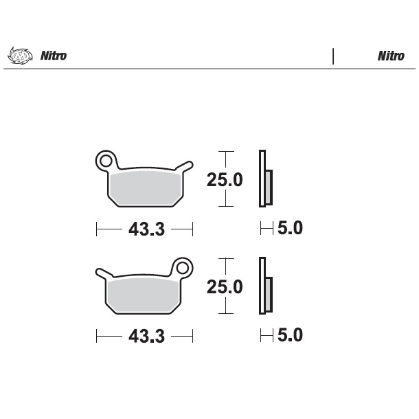 BRAKE PADS FRONT AND REAR MOTO MASTER NITRO GAS GAS HUSQVARNA KTM - Image 1