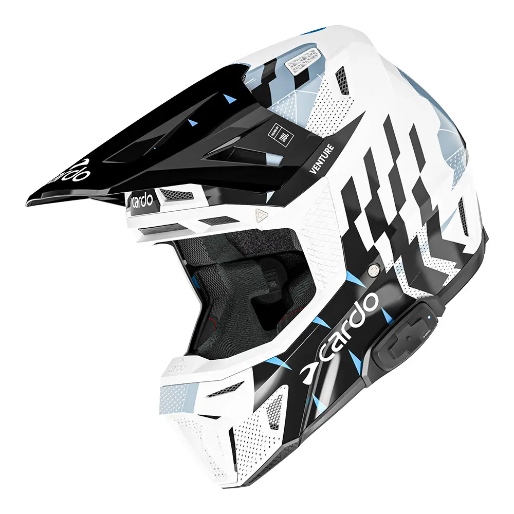 Cardo Venture Motocross Helmet Black/White
