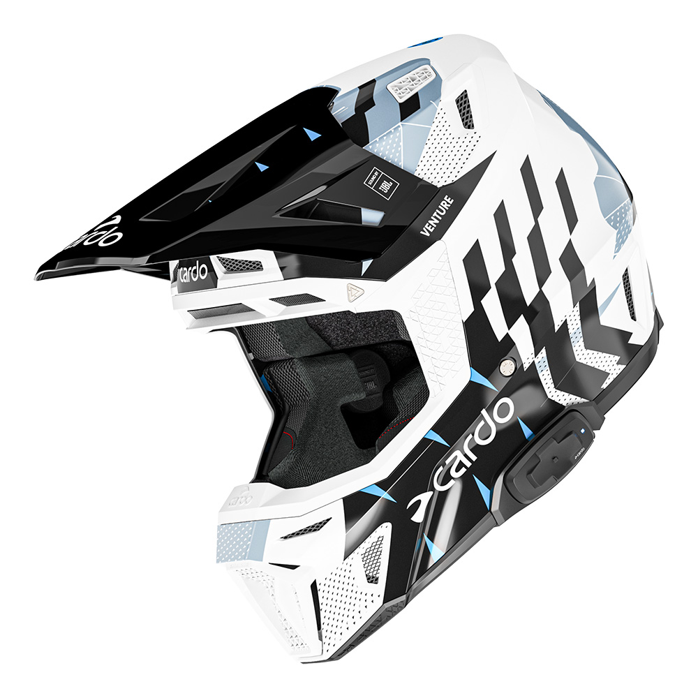 Cardo Venture Motocross Helmet Black/White - Image 1