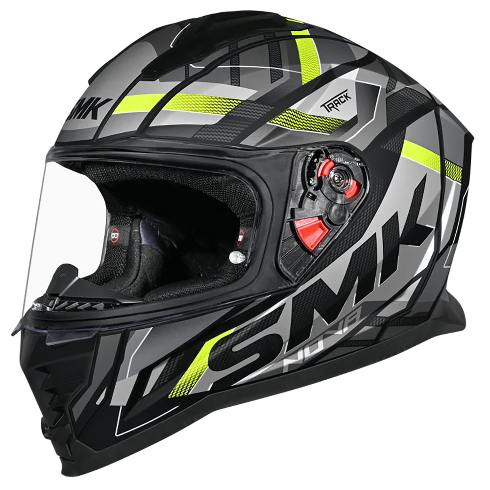 SMK Nova Road Helmet Track Matte Black/Yellow - Image 1