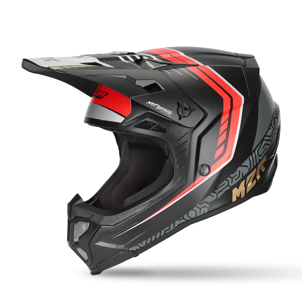 M2R X4 EVO Paradigm PC-1F Motocross Helmet Black/Red