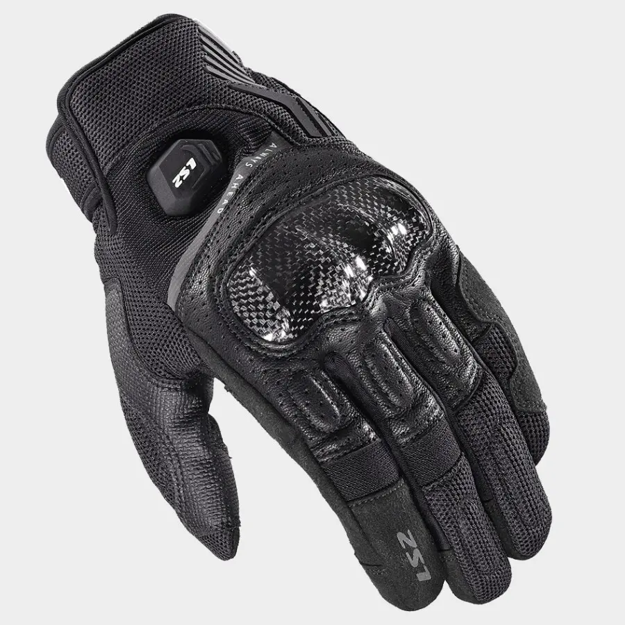 LS2 Atom Road Gloves Black