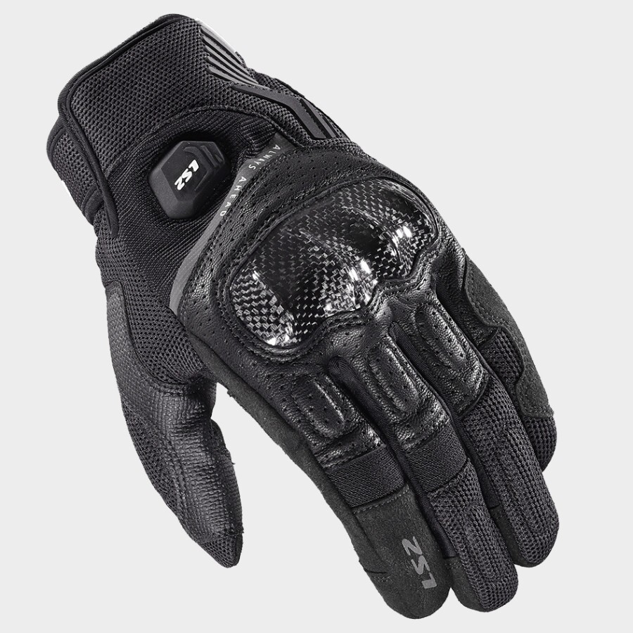 LS2 Atom Road Gloves Black - Image 1