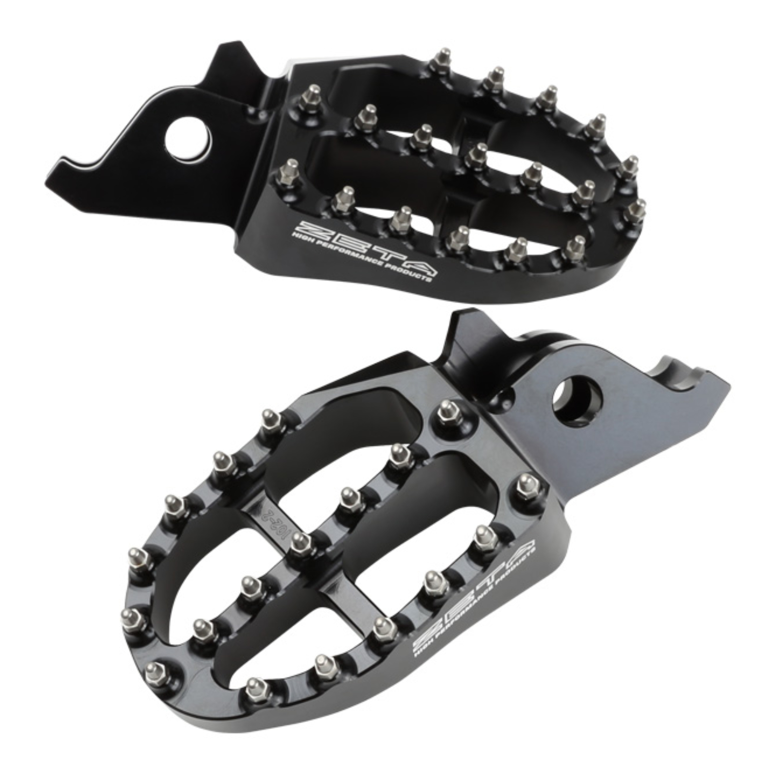 Zeta Aluminium Footpegs KX250F/450F - Black - Image 2
