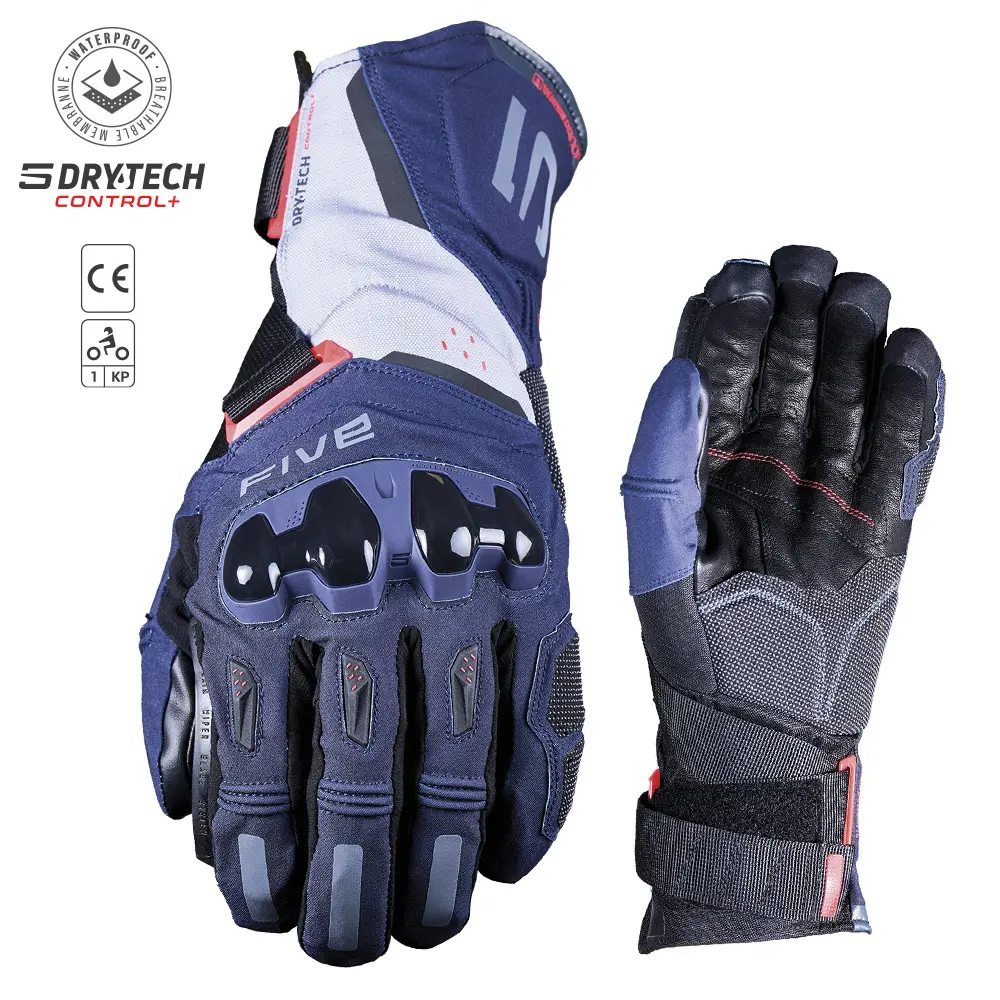 FIVE TFX2 EVO WP+ Adventure Gloves Navy/Grey